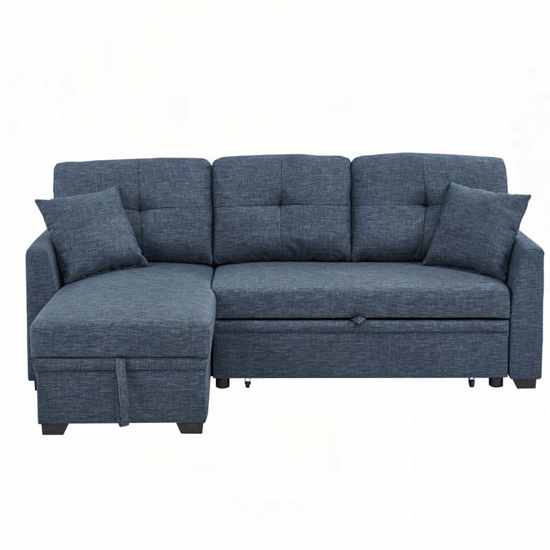 Upholstered Sleeper Sofa, Blue