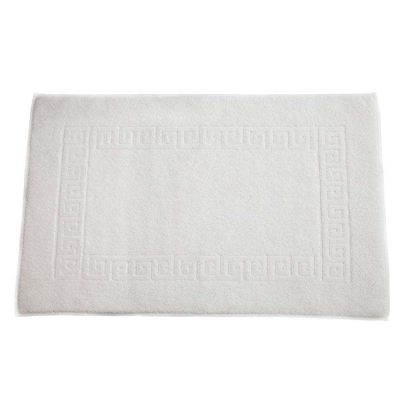  Tapis pour salle de bain à motif géométrique rectangulaire 100% coton Greek Key