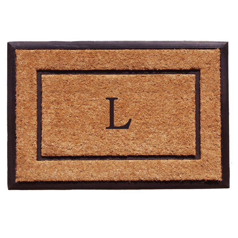 The General Monogram Doormat, Letter L, 18" W x 30" L