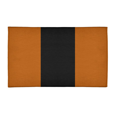 Tapis orange/noir