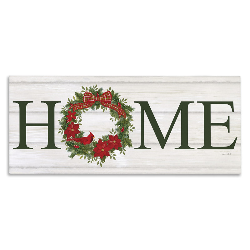 Art mural sur toile Home Home, H 10 po x l 24 po