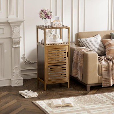 Jannat Solid Wood Linen Cabinet