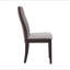 Ensemble de 2 chaises de salle à manger rembourrées en tissu espresso