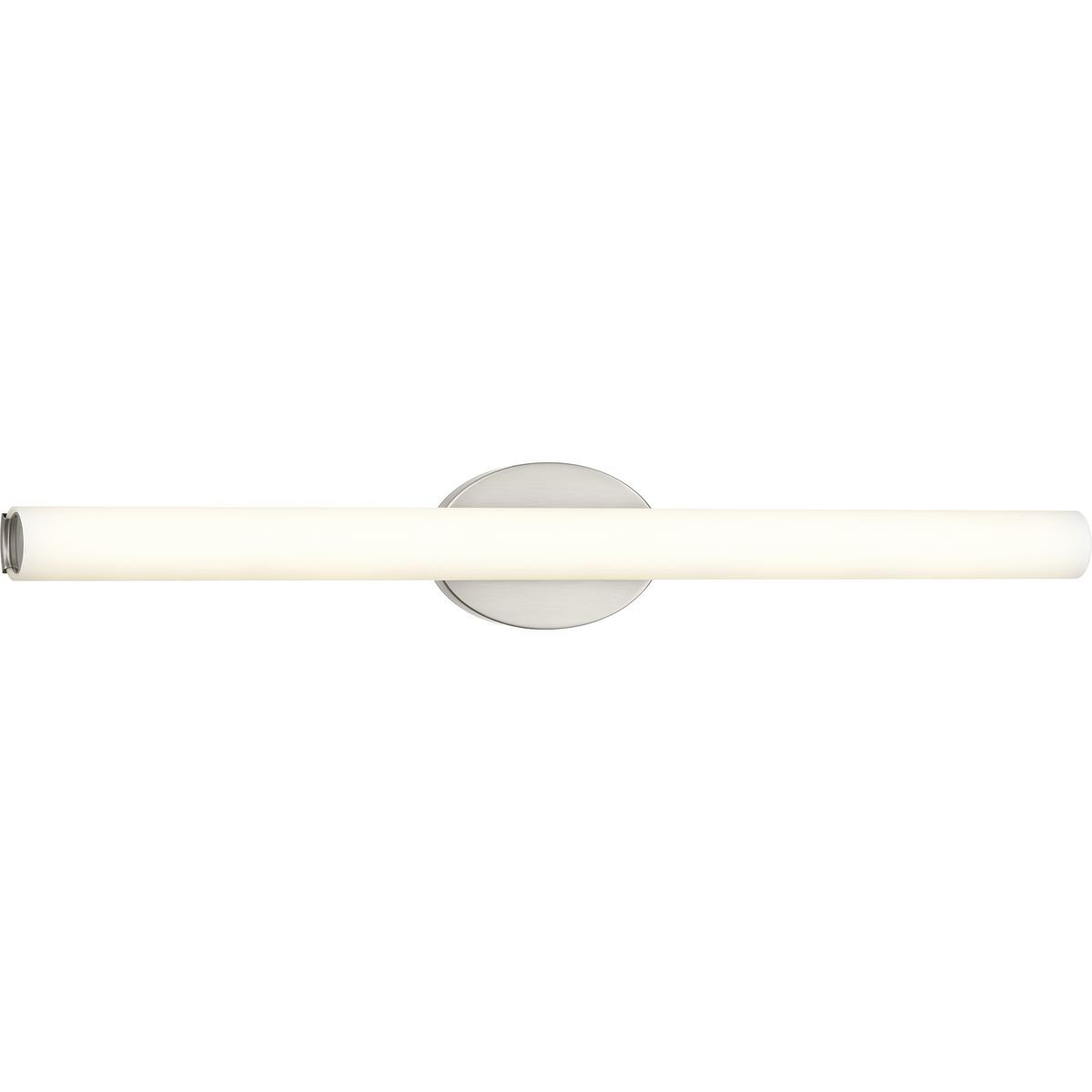 Delphine Single Frosted Dimmable LED Bath Bar, Brushed Nickel