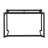Garey Glass Top Metal Base Writing Desk-424784082