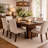 Solid Mango Wood Dining Table - 80"