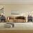 Modern Fluted 1-Drawer Nightstand With Open Shelf Storage-1429013505