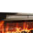 Modern Electric Fireplace - 1500W Heater, 12 Color LED, Remote Control, With Crystal & Log Set, Adjustable Temperature & Brightness