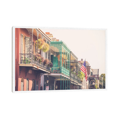 Colorful New Orleans French Quarter Balconies by Ann Hudec - Print on Canvas