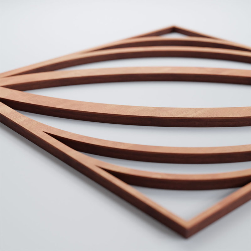 Panneaux muraux décoratifs en bois Otis, Cerise, H 23 3/8 po x l 23 3/8 po x P 1/4 po