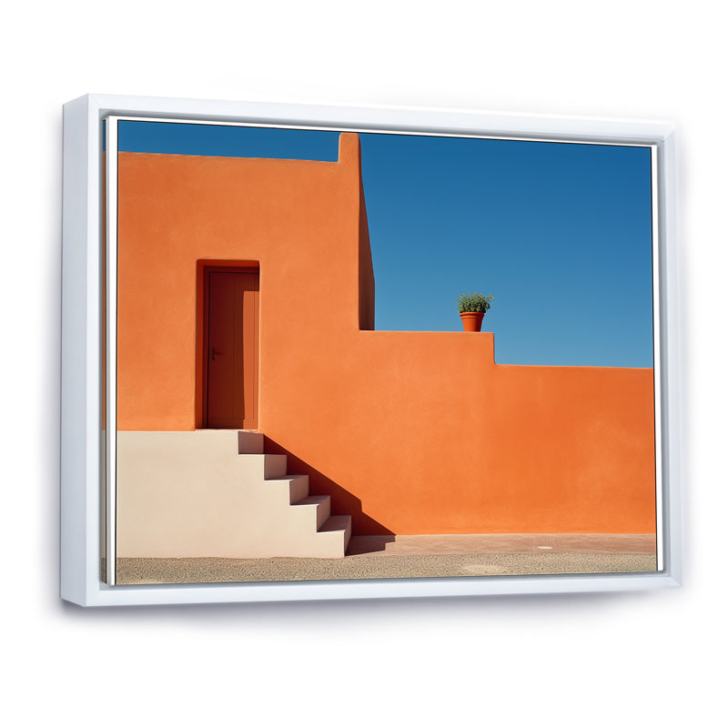 Afrique, paysage, minimalisme, photo I sur toile, Cadre flottant blanc, H 34 po x l 44 po