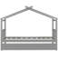Lit simple gris avec lit gigogne et pieds en pin massif-1996623261