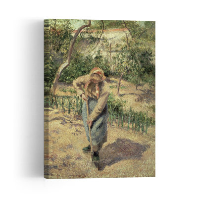 Woman Digging In An Orchard, 1882 Impressionist Abstract Contemporary Wall Art Print