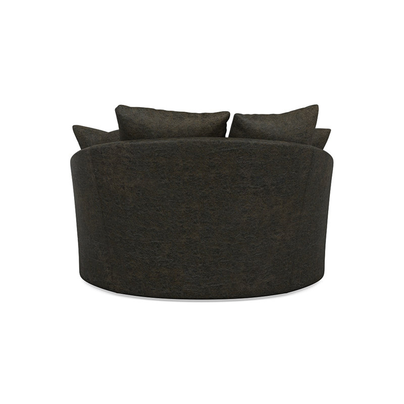 Fauteuil demi-tonneau rembourré Otso, Acier Palance