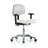 PERCH Chrome Turnalar Task Chair with Adjustable Armrests | Desk Height 17-22"-24926550