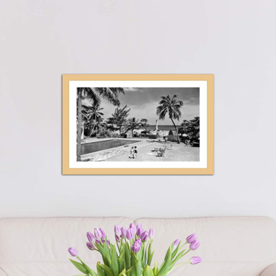 « pendant années 1930-1940s », reproduction de photo sur toile tendue, "--piscine