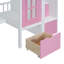 Lit superposé simple au dessus d'un lit simple avec table à langer, lit superposé se transformant en lit supérieur et bureau en duvet