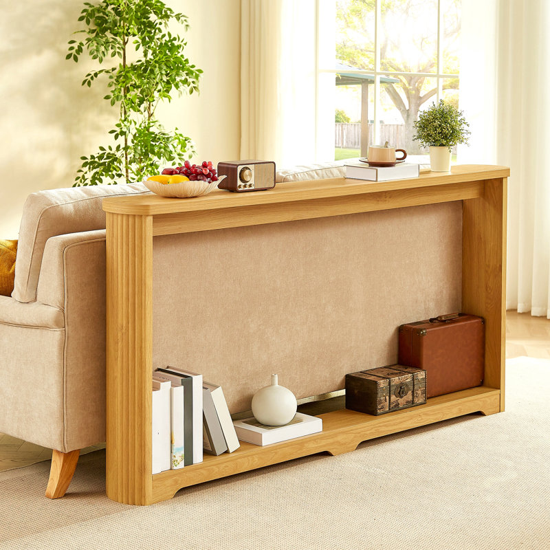 Console étroite 70,1 po, Bois naturel
