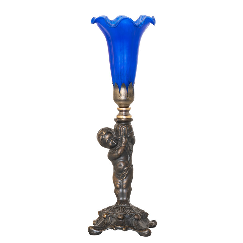 Mini-lampe 12 po Tiffany Pond, Bleu