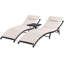 Ensemble de chaises longues d'extérieur réglables pour patio 3 pièces-1945783475