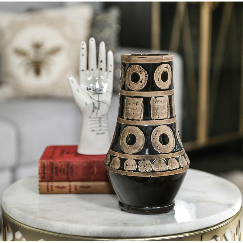 Vase de table en ciment rond Dwight