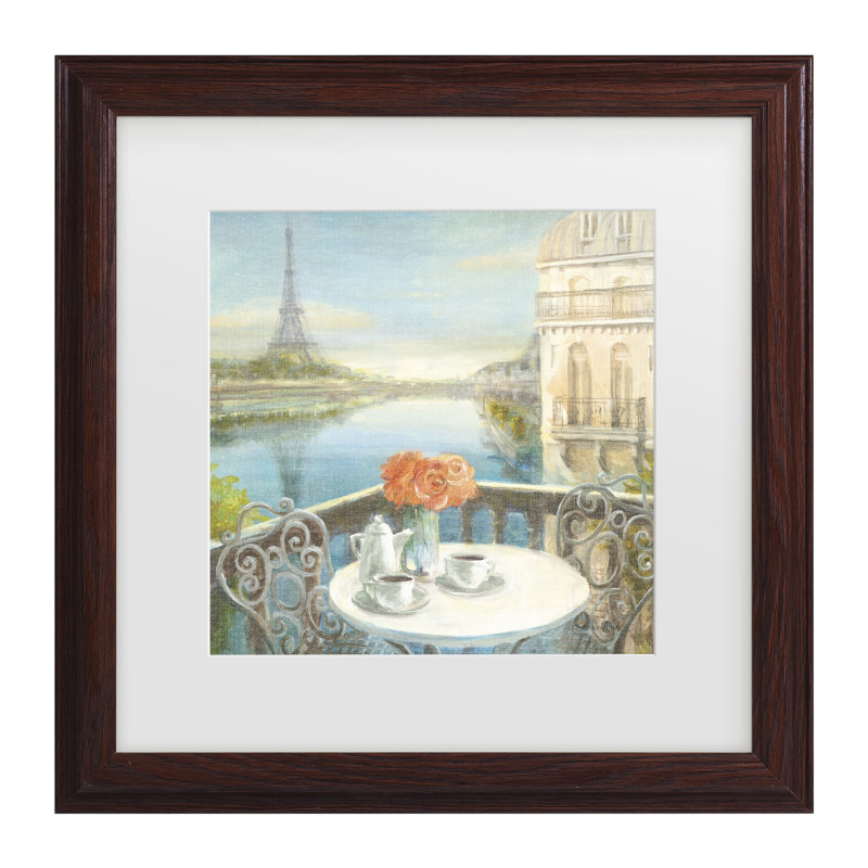 Danhui Nai matin sur la seine, art encadré mat, H 13,75 po x l 13,75 po