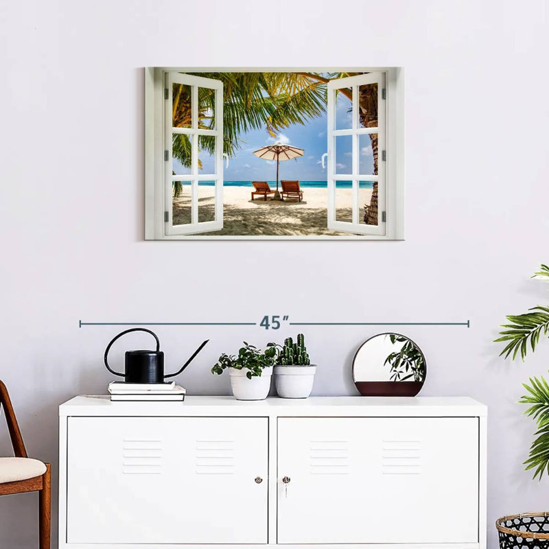 " Beach Window ", 20" H x 30" W