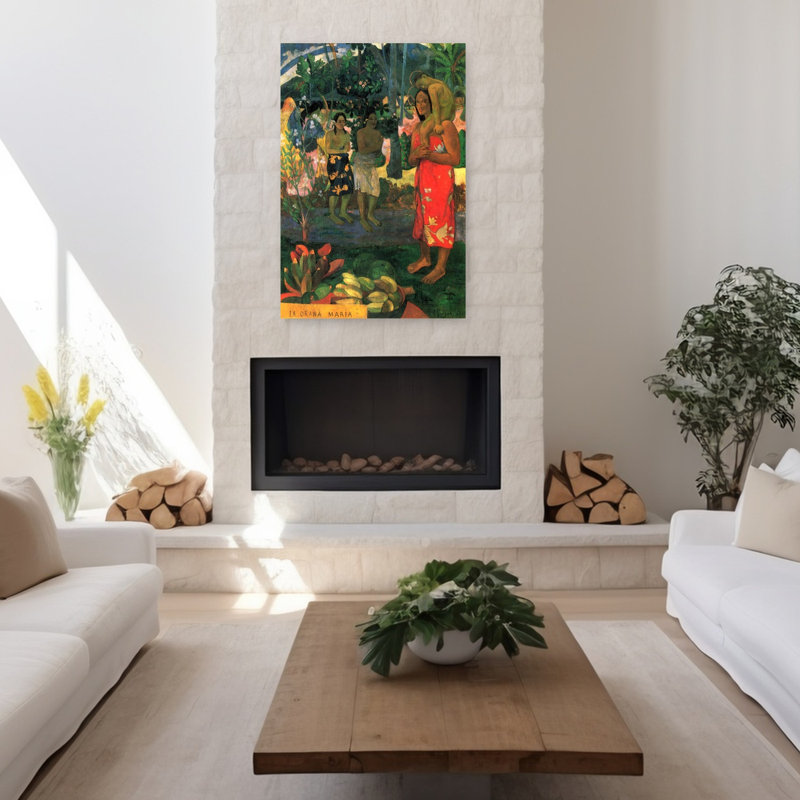 "Hail Mary", paysage abstrait coloré, impression murale, H 48 po x l 32 po