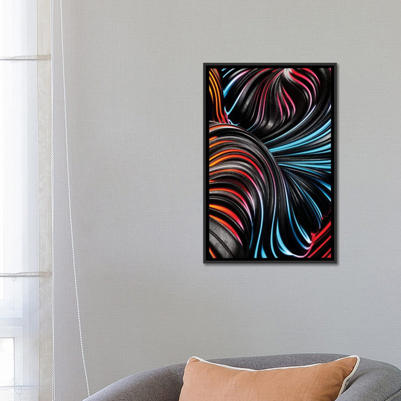 «Whit Love» par Danny Ivan, impression sur toile tendue, H 48 po x l 32 po x P 1,5 po, Toile avec cadre noir, Pas de tapis