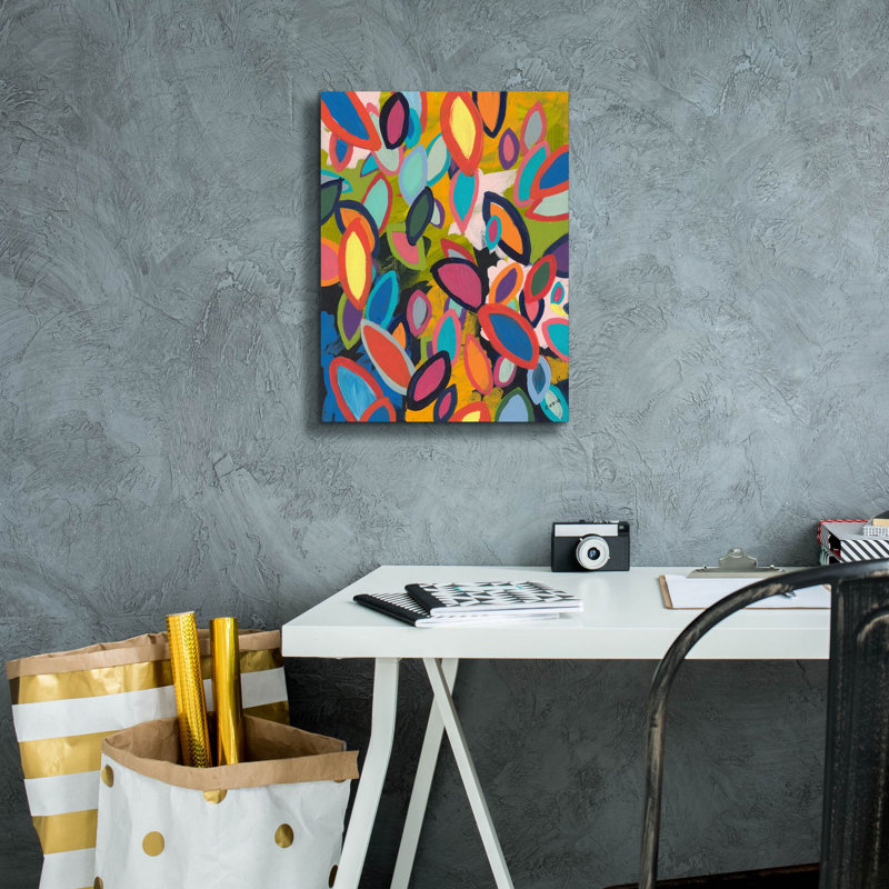 Toile épique Graffiti «Forest Floor No. 2» par Jan Weiss, 40 po x 54 po, H 16 po x l 12 po x P 0,75 po