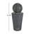 31.5"h Tall Striped Concrete Column Fountain – Led Light Shadow Ambiance Maker, Durable Modern Outdoor Landscape Feature For Courtyards/parks/commercial Spaces
