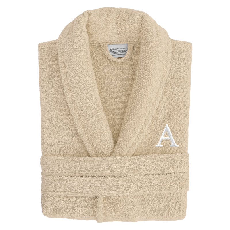  Peignoir mi-mollet en coton turc avec poches, P / M, A