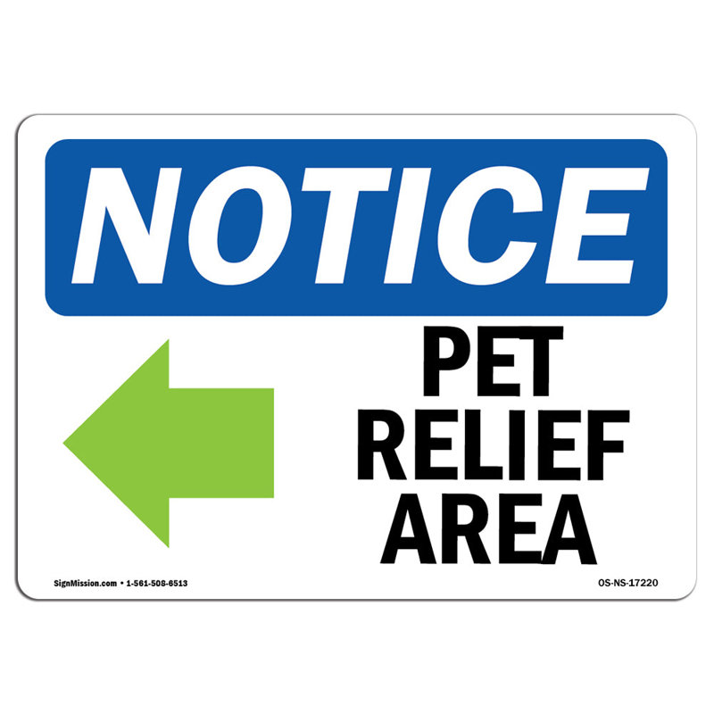 Pet Relief Area Sign