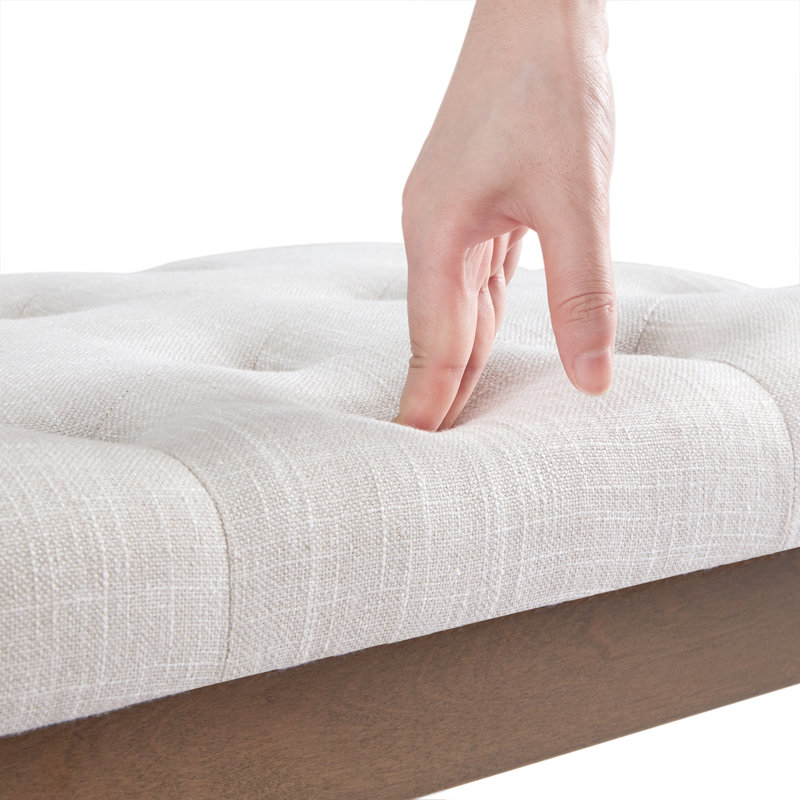 Banc rembourré Isaura, gris