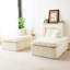 Chaise longue double en velours Turtle, couleur blanche, arrangement multifonctionnel pour les rassemblements intérieurs, chaise paresseuse à utilisation quotidienne