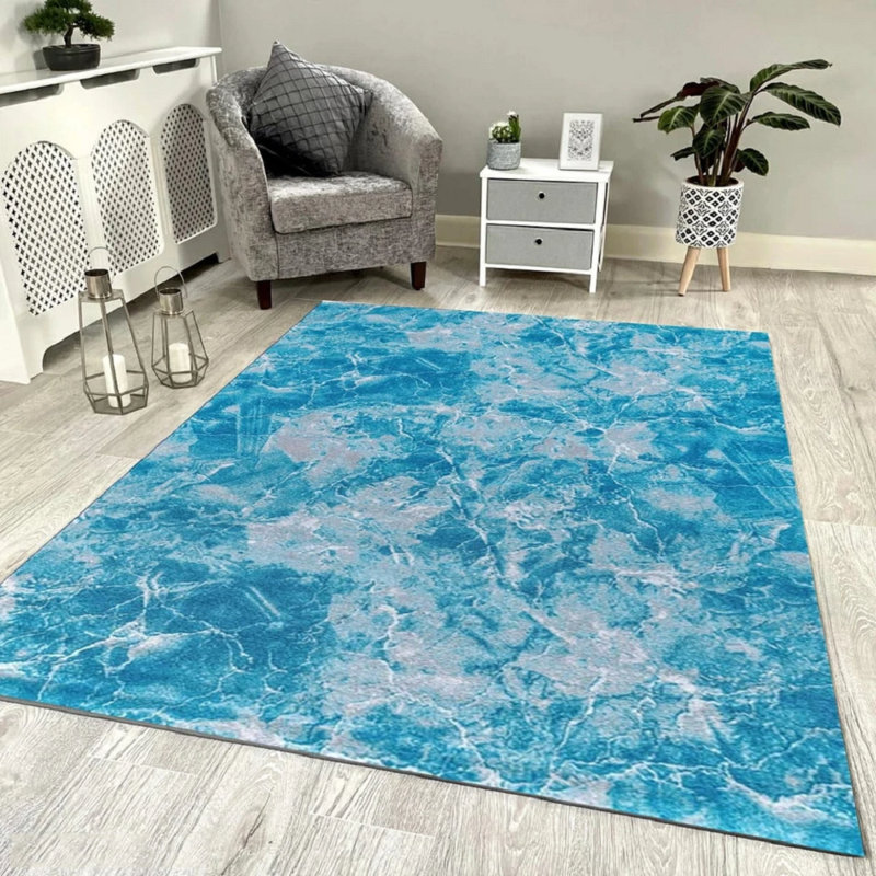 Marble Machine Tufted Area Rug, Runner 60 x 220 cm