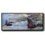 Paysage marin par Monet - toile encadrée-110637960