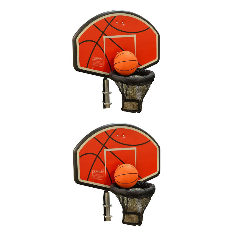 Panier de basketball pour trampoline Jumpking avec monture et basketball gonflable (paquet de 2)