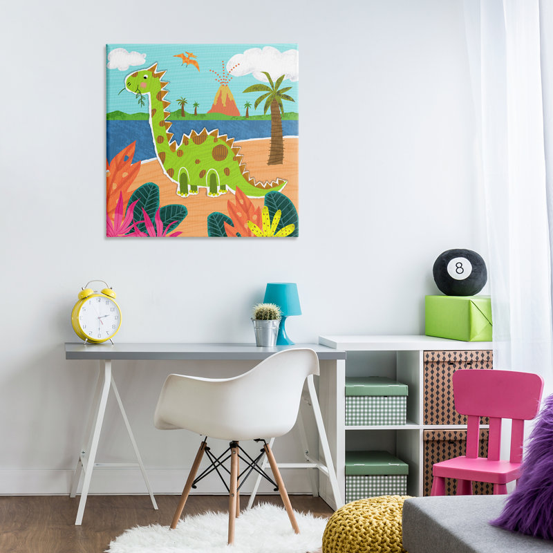 «Dinosaur on Beach» par Tina Finn, H 30 po x l 30 po