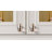 Length Oval Clear Crystal Cabinet Knobs With Brass Base-111011977