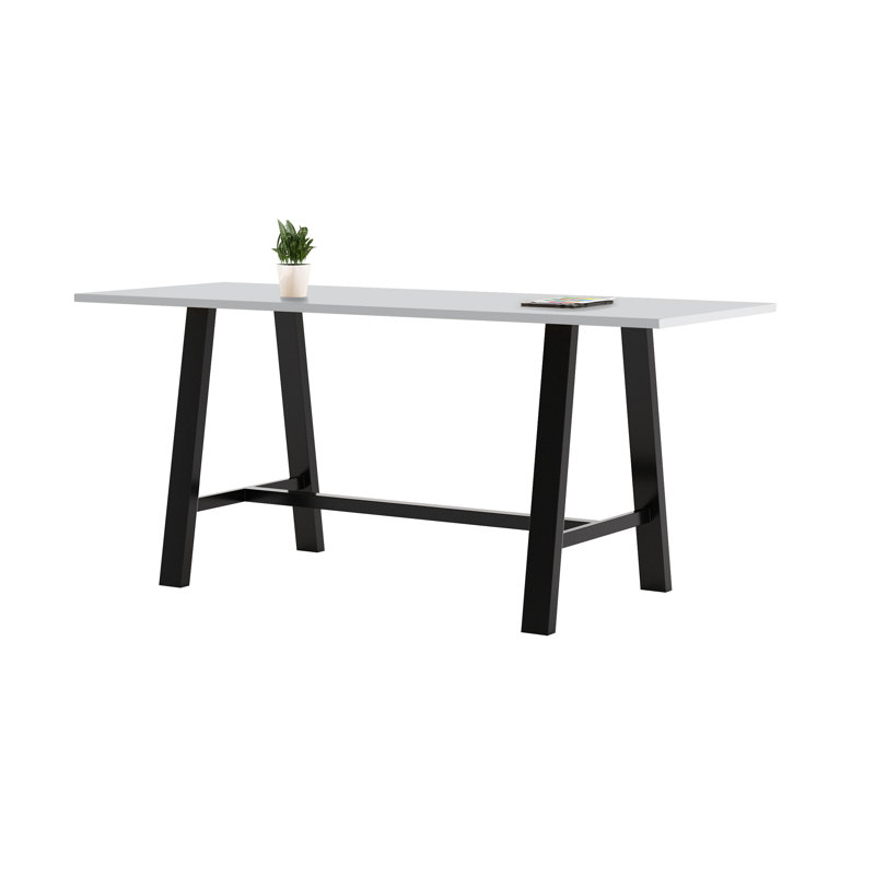 Midtown Solid Wood Breakroom Table, Gray, 36" H x 120" L x 36" W