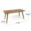 Table de salle à manger d'extérieur en bois massif, table de cuisine de patio 