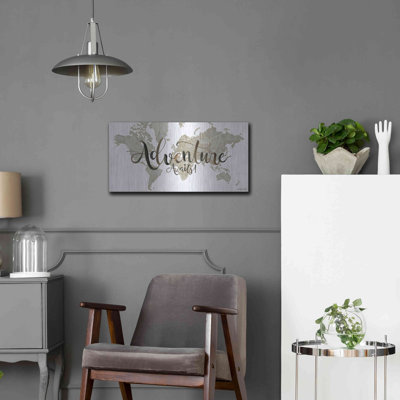 Ebern Designs 'Adventure Awaits' by Cindy Jacobs, Metal Wall Art