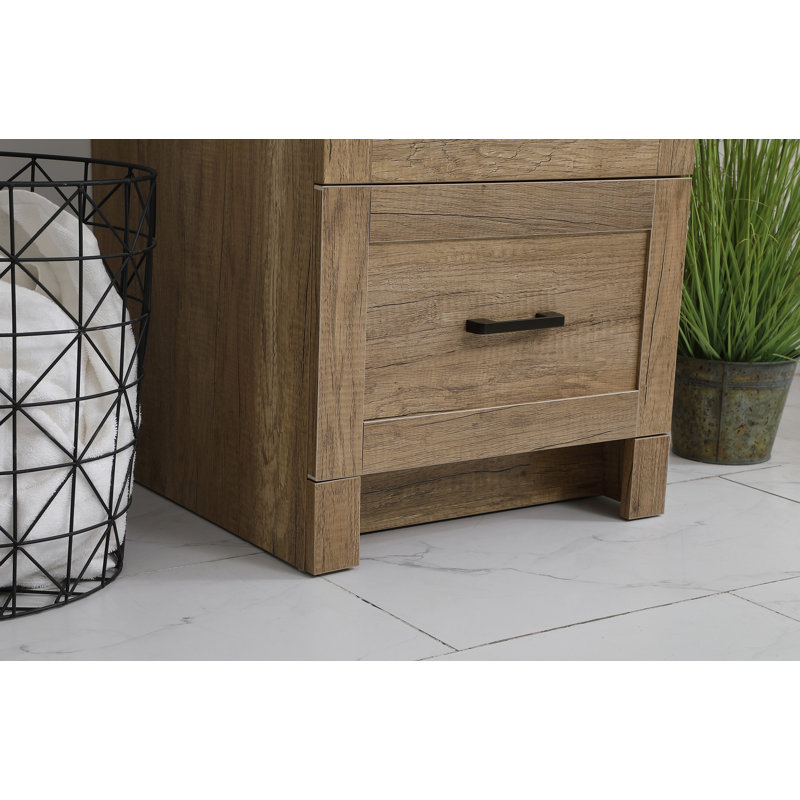 Ensemble de meuble-lavabo simple 19 po Soma, Chêne naturel, Blanc