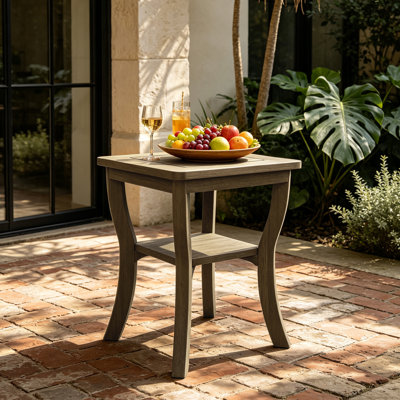 Louque Teak Outdoor Side Table