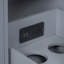 Meuble-lavabo simple autoportant 36 po avec plateau en résine Chrishad, meuble-lavabo avec charge USB, 2 portes et 3 tiroirs-934646123