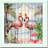 Tropical Flamingo Beach Shower Curtain - Festive Xmas Tree & Colourful Balls Decor for Happy New Year Party - Polyester with Hooks