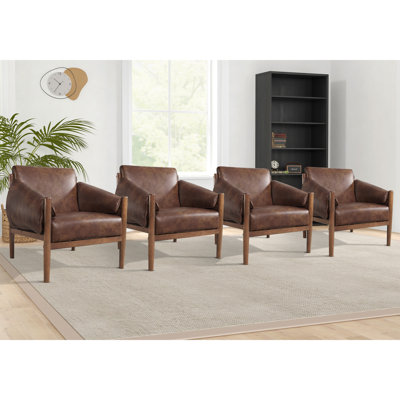 Nakishia Faux Leather Armchair