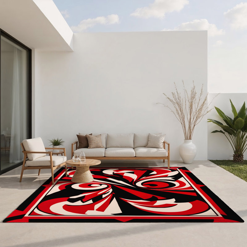 Tapis intérieur et extérieur Obsidian Drift, Rectangle 4pi x 6 pi