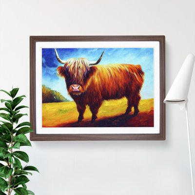 Highland Cow Vol.5 Abstract - Single Picture Frame Painting